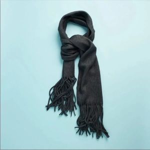 Lucky Brand Solid Brushed Scarf charcoal gray new
